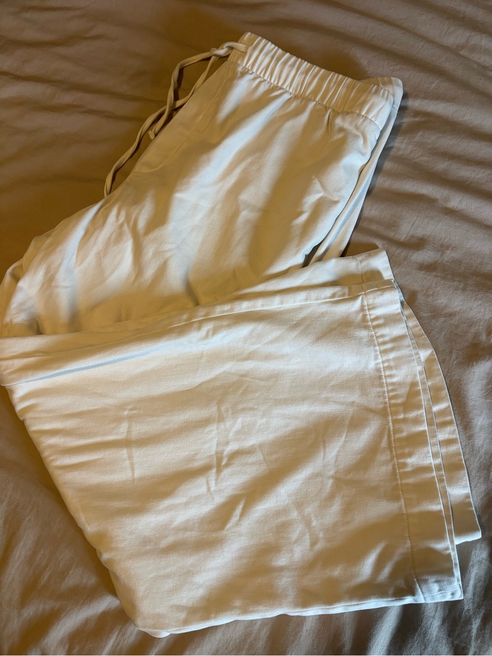 Women's AE Cream Drawstring Casual Pants